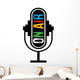 Retro Microphone Air Logo Wall Decal