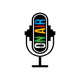 Retro Microphone Air Logo Wall Decal