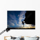 Rock Climber Dangling from Wall Decal