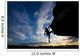 Rock Climber Dangling from Wall Decal