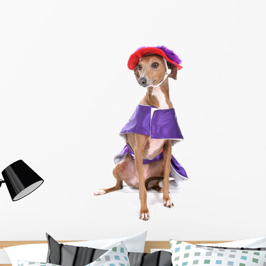 Dog Purple Dress Wall Decal