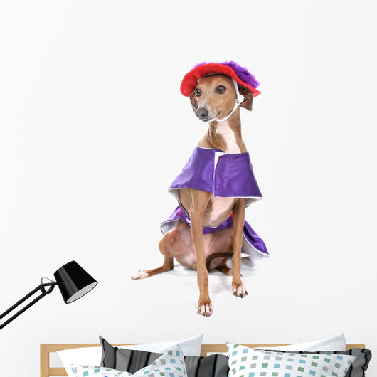 Dog Purple Dress Wall Decal