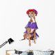 Dog Purple Dress Wall Decal