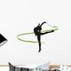 Rhythmic Gymnastic Ribbon Dancing Silhouette Wall Decal