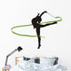 Rhythmic Gymnastic Ribbon Dancing Silhouette Wall Decal