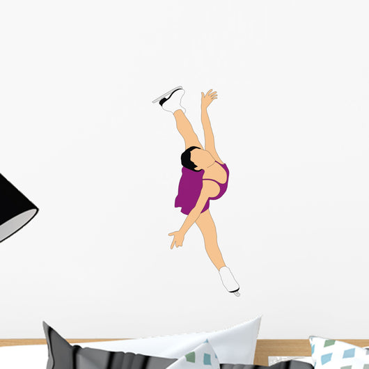 Figure Skater Illustration Wall Decal