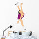 Figure Skater Illustration Wall Decal
