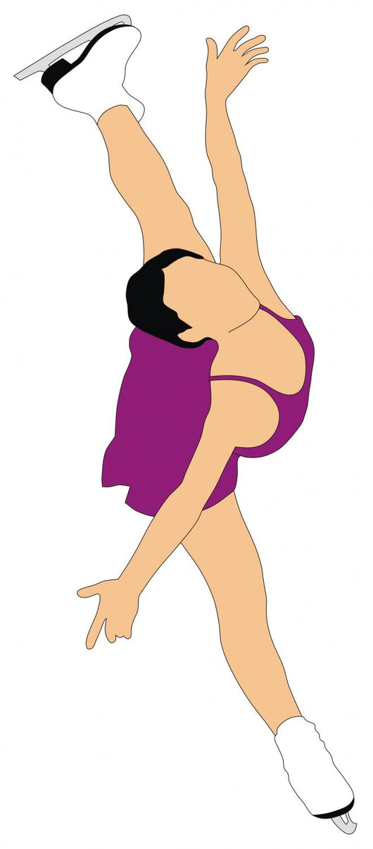 Figure Skater Illustration Wall Decal