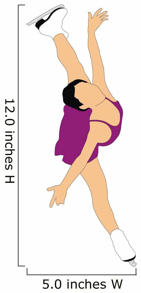 Figure Skater Illustration Wall Decal