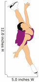 Figure Skater Illustration Wall Decal