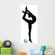 Rhythmic Gymnastic Silhouette Wall Decal