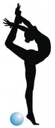 Rhythmic Gymnastic Silhouette Wall Decal