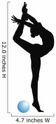 Rhythmic Gymnastic Silhouette Wall Decal