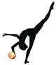 Rhythmic Gymnastic Leg Up Silhouette Wall Decal