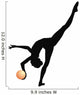 Rhythmic Gymnastic Leg Up Silhouette Wall Decal