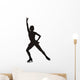 Figure Skater Hand Up Silhouette Wall Decal