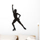 Figure Skater Hand Up Silhouette Wall Decal