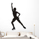 Figure Skater Hand Up Silhouette Wall Decal