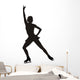 Figure Skater Hand Up Silhouette Wall Decal