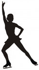 Figure Skater Hand Up Silhouette Wall Decal