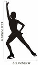 Figure Skater Hand Up Silhouette Wall Decal