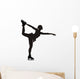Figure Skater Cross-Grab Biellmann Silhouette Wall Decal