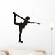 Figure Skater Cross-Grab Biellmann Silhouette Wall Decal