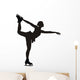 Figure Skater Cross-Grab Biellmann Silhouette Wall Decal
