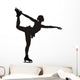 Figure Skater Cross-Grab Biellmann Silhouette Wall Decal
