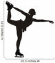 Figure Skater Cross-Grab Biellmann Silhouette Wall Decal