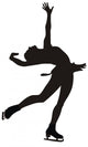 Figure Skater Layback Silhouette Wall Decal