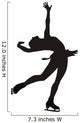 Figure Skater Layback Silhouette Wall Decal