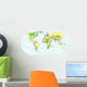 Highly Detailed World Map Wall Decal