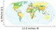 Highly Detailed World Map Wall Decal