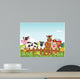 Happy Farm Animal Cartoon Wall Decal