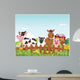 Happy Farm Animal Cartoon Wall Decal