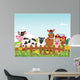 Happy Farm Animal Cartoon Wall Decal