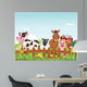Happy Farm Animal Cartoon Wall Decal