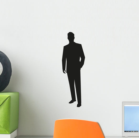 Young Business Man Silhouette Wall Decal
