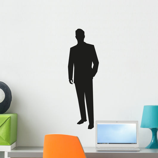 Young Business Man Silhouette Wall Decal