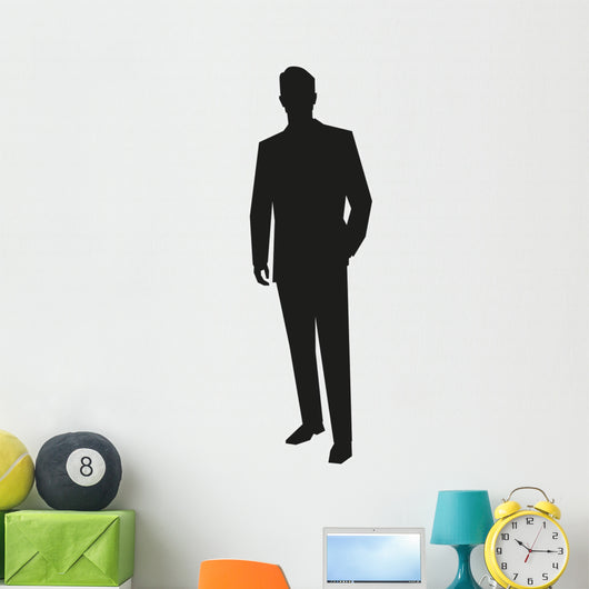 Young Business Man Silhouette Wall Decal