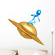 Alien Surfing Wall Decal
