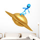 Alien Surfing Wall Decal