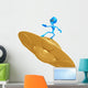 Space Alien Surfing Ugo Wall Decal