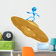 Space Alien Surfing Ugo Wall Decal
