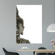 Statue Buddha White Wall Decal