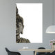 Statue Buddha White Wall Decal