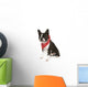 Boston Terrier with Red Wall Decal