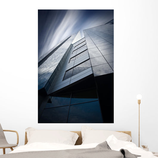 Detail Modern Skyscraper Psychedelic Wall Decal
