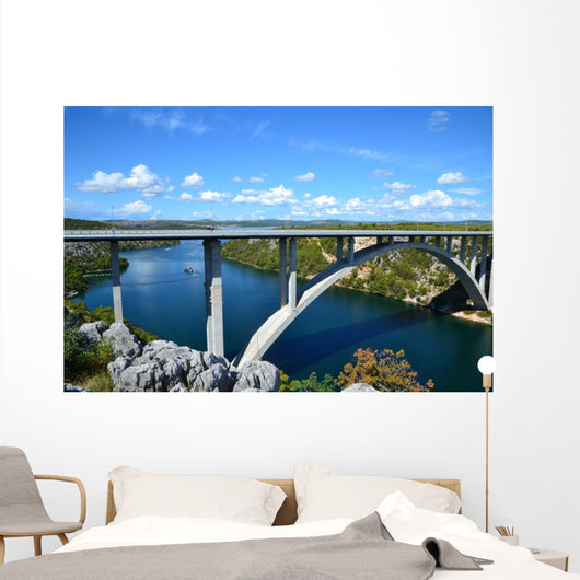 Krka River and Bridge Wall Decal